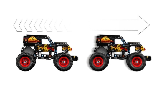 Imagine LEGO TECHNIC MONSTER JAM GRAVE DIGGER FOC SI GHEATA 42219