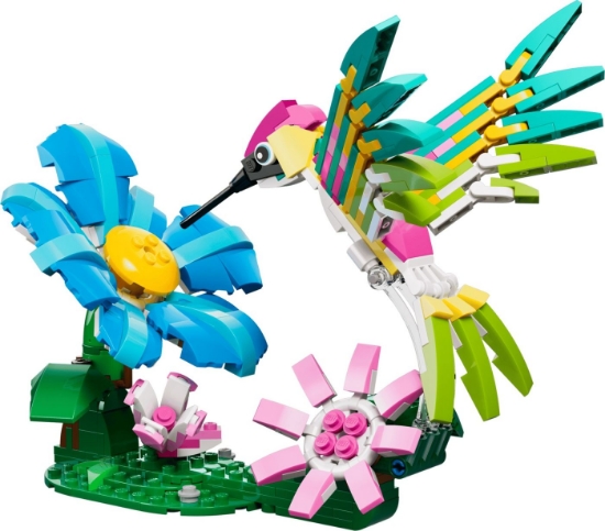 Imagine LEGO CREATOR ANIMALE SALBATICE COLIBRI COLORAT 31384