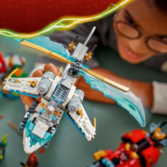 Imagine LEGO NINJAGO LUPTA LA CASA DIN COPAC CU VEHICULE NINJA 71857