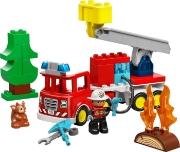 Imagine LEGO DUPLO CAMION DE POMPIERI CU FURTUN SI POMPIER 10473