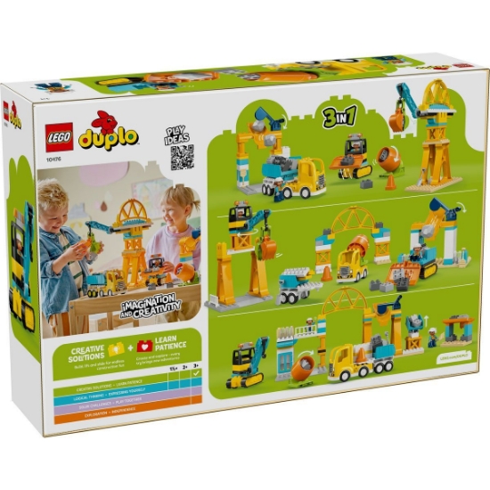 Imagine LEGO DUPLO SANTIER SI VEHICULE DE CONSTRUCTII 3 IN 1 10476
