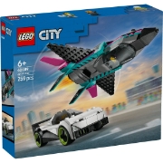 Imagine LEGO CITY AVION CU REACTIE VS MASINA 60489
