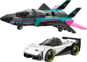 Imagine LEGO CITY AVION CU REACTIE VS MASINA 60489