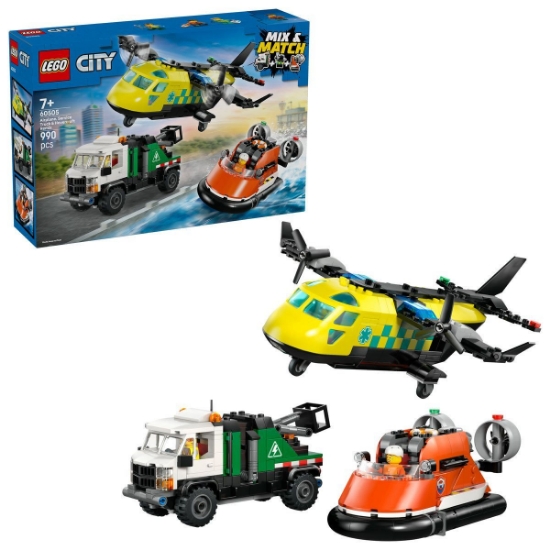 Imagine LEGO CITY AVION AUTOSPECIALA DE SERVICE SI AEROGLISOR IN VERSIUNI ADAPTATE 60505