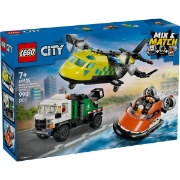 Imagine LEGO CITY AVION AUTOSPECIALA DE SERVICE SI AEROGLISOR IN VERSIUNI ADAPTATE 60505