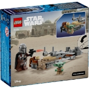 Imagine LEGO STAR WARS MOTOCICLETA RAPIDA A LUI MANDALORIAN SI GROGU 75436