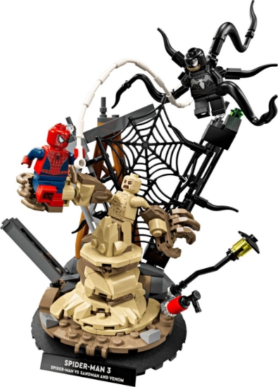 Imagine LEGO MARVEL BATALIE MEMORABILA OMUL PAIANJEN VS SANDMAN 76334