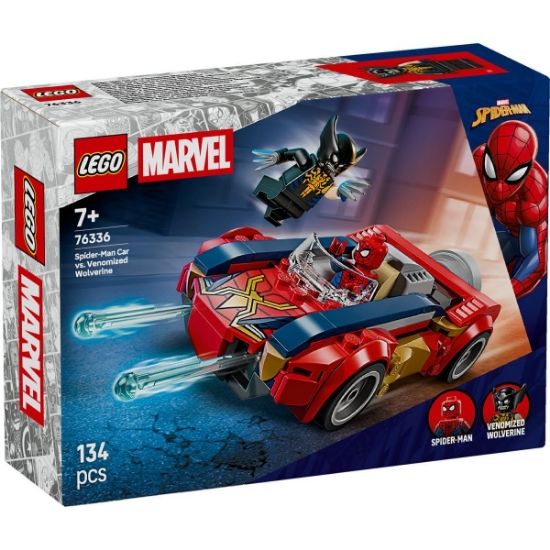 Imagine LEGO MARVEL OMUL PAIANJEN IN MASINA VS WOLVERINE VENOMIZAT 76336