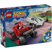 Imagine LEGO SONIC MASINA LUI SILVER VS CAMIONUL GIGANT AL LUI KNUCKLES 77118