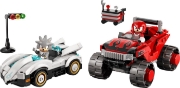 Imagine LEGO SONIC MASINA LUI SILVER VS CAMIONUL GIGANT AL LUI KNUCKLES 77118