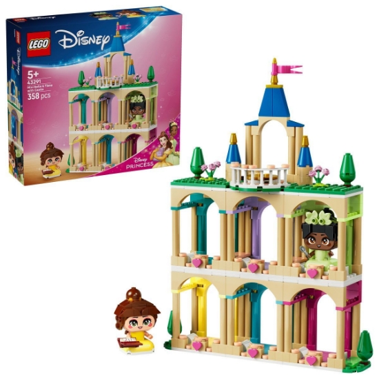 Imagine LEGO DISNEY PRINCESS MINIPRINTESELE BELLE SI TIANA LA CASTEL 43291