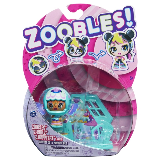 Imagine ZOOBLES Z-GIRLZ FIGURINA DE TRANSFORMARE FETITA PESTE
