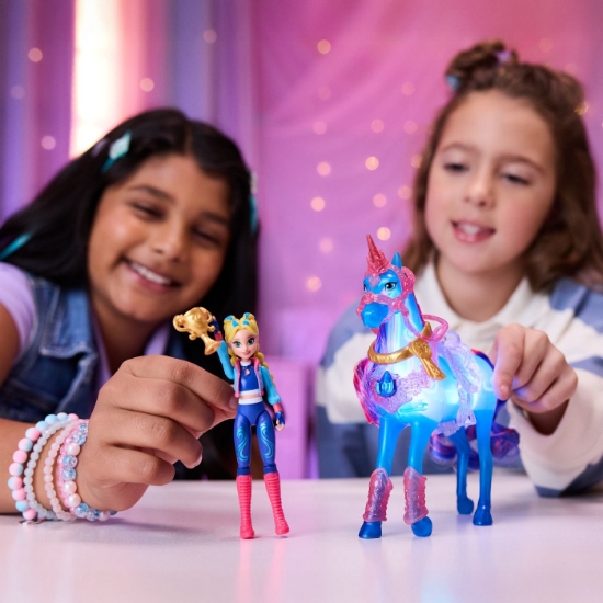 Imagine UNICORN ACADEMY SET ANTRENEAZA SI STRALUCESTE UNICORNUL RIVER SI PAPUSA ISABEL