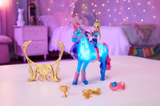 Imagine UNICORN ACADEMY SET ANTRENEAZA SI STRALUCESTE UNICORNUL RIVER SI PAPUSA ISABEL