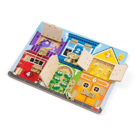 Imagine MELISSA AND DOUG SET DE INVATARE PLACA CU ZAVOARE DIN LEMN