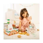 Imagine MELISSA AND DOUG TOP AND BAKE SET DE JOACA MASA DE FACUT PIZZA DIN LEMN