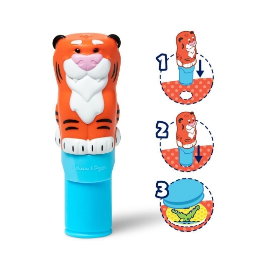Imagine MELISSA AND DOUG STICKER WOW SET DE JOACA AUTOCOLANTE SI STAMPILA TIGRU
