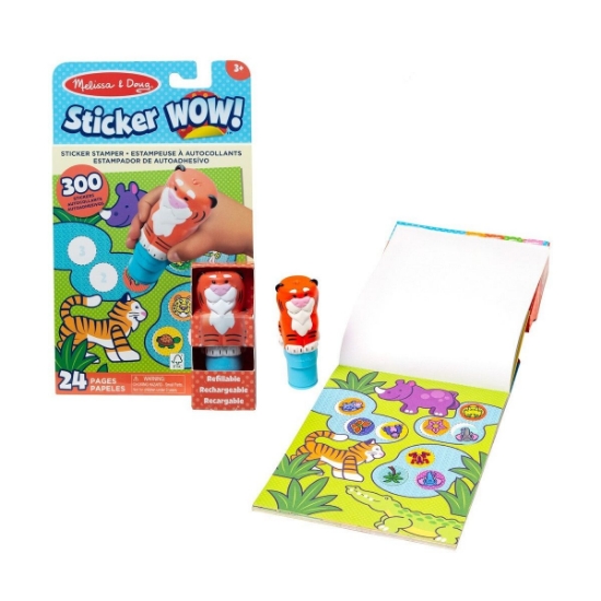 Imagine MELISSA AND DOUG STICKER WOW SET DE JOACA AUTOCOLANTE SI STAMPILA TIGRU