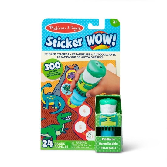 Imagine MELISSA AND DOUG STICKER WOW SET DE JOACA AUTOCOLANTE SI STAMPILA DINOZAUR