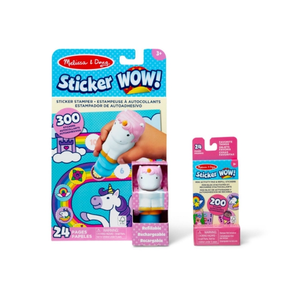 Imagine MELISSA AND DOUG STICKER WOW SET DE JOACA AUTOCOLANTE SI STAMPILA UNICORN