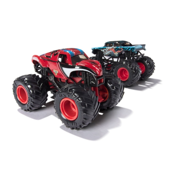 Imagine  MONSTER JAM SET 2 MASINUTE METALICE VENOM VS THE AMAZING SPIDERMAN SCARA 1 LA 65