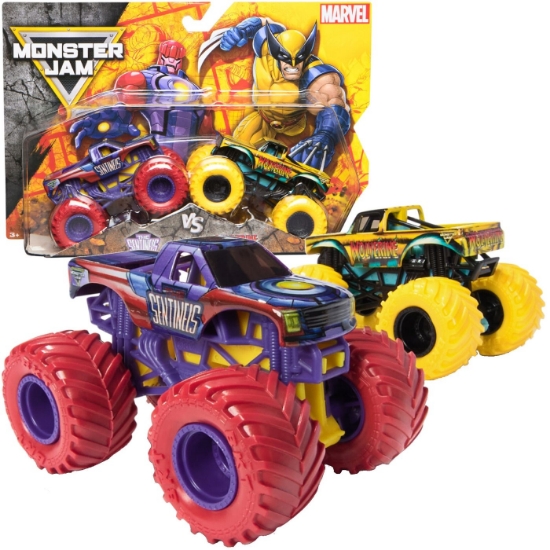 Imagine  MONSTER JAM SET 2 MASINUTE METALICE THE SENTINELS VS WOLVERINE SCARA 1 LA 65
