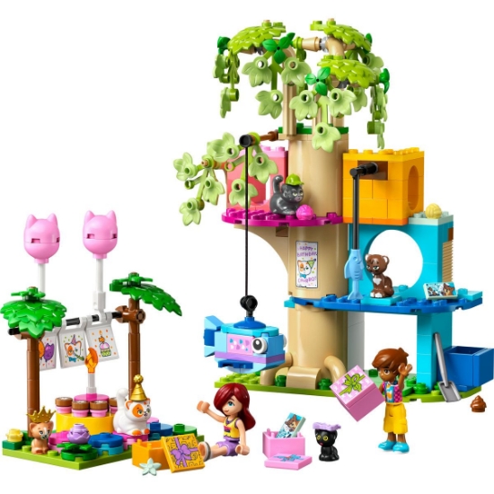 Imagine LEGO FRIENDS PETRECERE DE ZIUA DE NASTERE A PISICII SI CASUTA IN COPAC 42666 