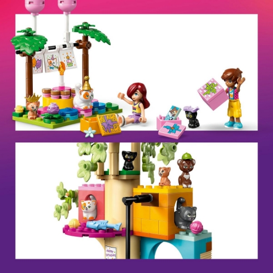 Imagine LEGO FRIENDS PETRECERE DE ZIUA DE NASTERE A PISICII SI CASUTA IN COPAC 42666 