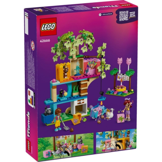 Imagine LEGO FRIENDS PETRECERE DE ZIUA DE NASTERE A PISICII SI CASUTA IN COPAC 42666 