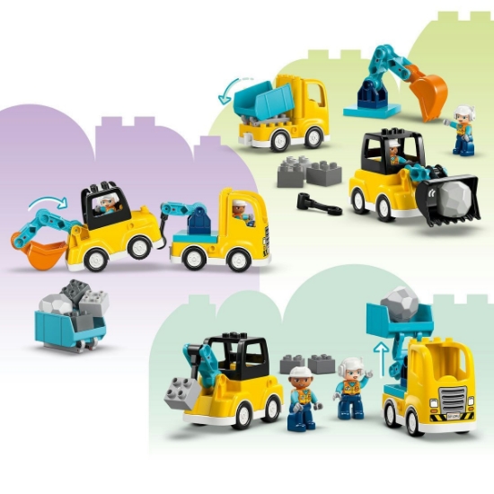 Imagine LEGO DUPLO VEHICULE DE CONSTRUCTII 3 IN 1 10475
