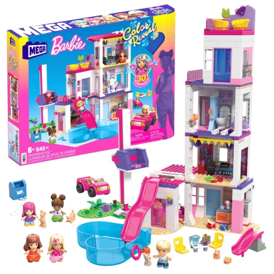 Imagine BARBIE MEGA BLOKS SET DE JOACA DREAMHOUSE BARBIE COLOR REVEAL 