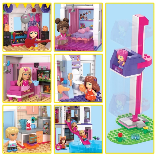 Imagine BARBIE MEGA BLOKS SET DE JOACA DREAMHOUSE BARBIE COLOR REVEAL 