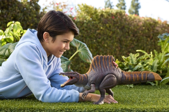 Imagine JURASSIC WORLD REBIRTH TAIL THRASHER DINOZAUR SPINOSAURUS INTERACTIV CU MISCARI SI SUNETE 