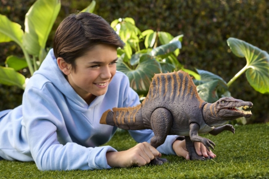 Imagine JURASSIC WORLD REBIRTH TAIL THRASHER DINOZAUR SPINOSAURUS INTERACTIV CU MISCARI SI SUNETE 