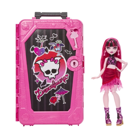 Imagine MONSTER HIGH SKULLTIMATE SECRETS PAPUSA DRACULAURA CU ACCESORII