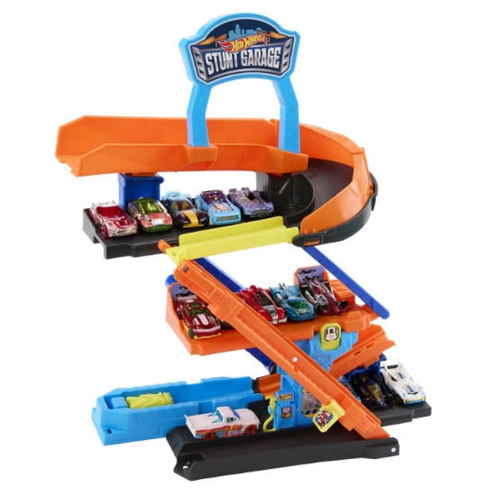 Imagine HOT WHEELS CITY TRANSFORMAREA GARAJULUI DE CASCADORII CU MASINUTA INCLUSA