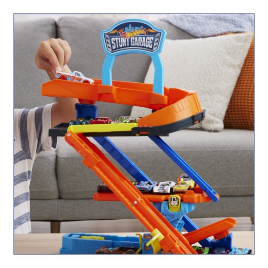 Imagine HOT WHEELS CITY TRANSFORMAREA GARAJULUI DE CASCADORII CU MASINUTA INCLUSA