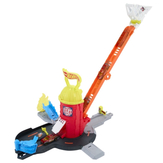 Imagine HOT WHEELS CITY SET DE JOACA SUPER STATIE DE POMPIERI CU MASINUTA INCLUSA