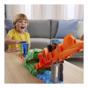 Imagine HOT WHEELS MONSTER TRUCK SET DE JOACA PROVOCAREA CROCODILULUI CU MASINUTA MEGA WREX