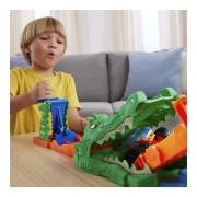 Imagine HOT WHEELS MONSTER TRUCK SET DE JOACA PROVOCAREA CROCODILULUI CU MASINUTA MEGA WREX