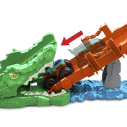 Imagine HOT WHEELS MONSTER TRUCK SET DE JOACA PROVOCAREA CROCODILULUI CU MASINUTA MEGA WREX
