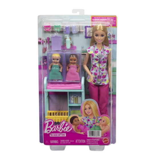Imagine BARBIE YOU CAN BE ANYTHING PAPUSA DOCTOR PEDIATRU CU ACCESORII