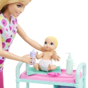 Imagine BARBIE YOU CAN BE ANYTHING PAPUSA DOCTOR PEDIATRU CU ACCESORII