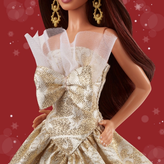 Imagine BARBIE SIGNATURE PAPUSA BARBIE BRUNETA DE SARBATORI 2025