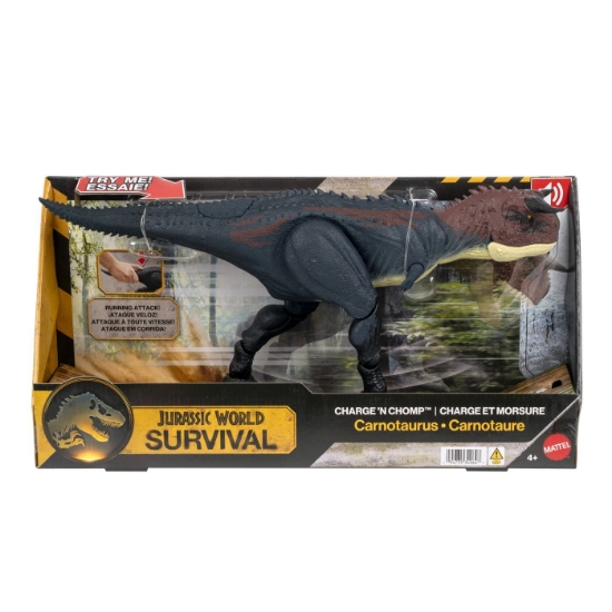 Imagine JURASSIC WORLD SURVIVAL CHARGE AND CHOMP DINOZAUR INTERACTIV CARNOTAURUS