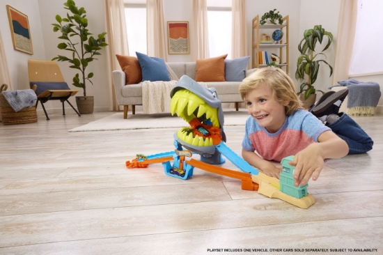 Imagine HOT WHEELS CITY PISTA DE CURSE PLAJA RECHINULUI CHOMP CU MASINUTA INCLUSA