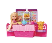 Imagine BARBIE FAMILY AND FRIENDS SET CLUBUL LUI CHELSEA PETRECERE CU CEAI SURPRIZA