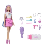 Imagine BARBIE SET PAPUSA BARBIE CU PAR STRALUCITOR CURCUBEU SI ACCESORII 