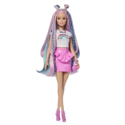 Imagine BARBIE SET PAPUSA BARBIE CU PAR STRALUCITOR CURCUBEU SI ACCESORII 