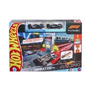 Imagine HOT WHEELS RACING CIRCUIT DE CURSE GRID START FORMULA 1 CU 2 MASINUTE INCLUSE